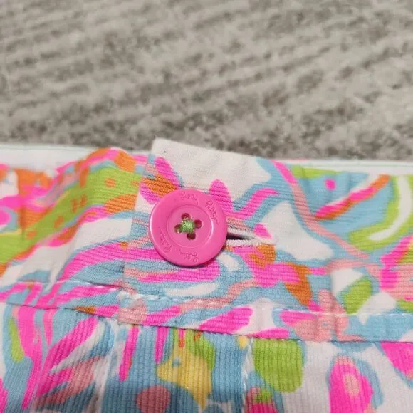 Lilly Pulitzer women's Callahan Shorts Scuba To Cuba Neon size 2 - Picture 5 of 8